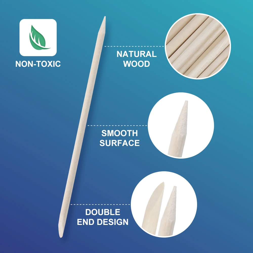 Оранжевые палочки 50 шт. Толкатель для кутикулы толкателя ногтей оранжевые