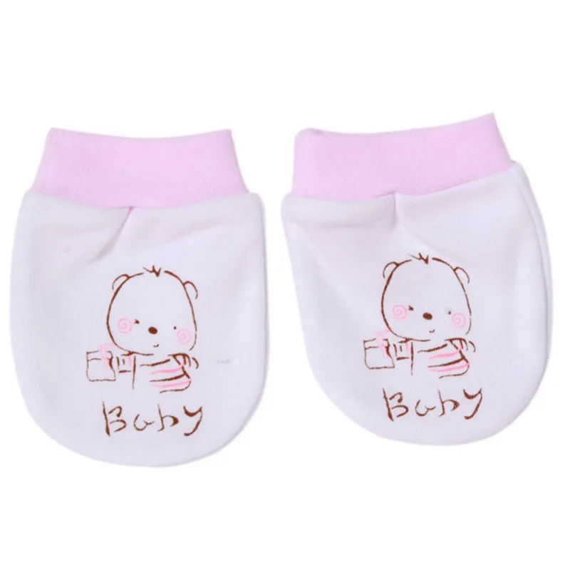 

1Pair Baby Gloves Cute Cartoon Baby Infant Boys Girls Anti Scratch Gloves Gift Newborn Protection Face Cotton Scratch Mittens