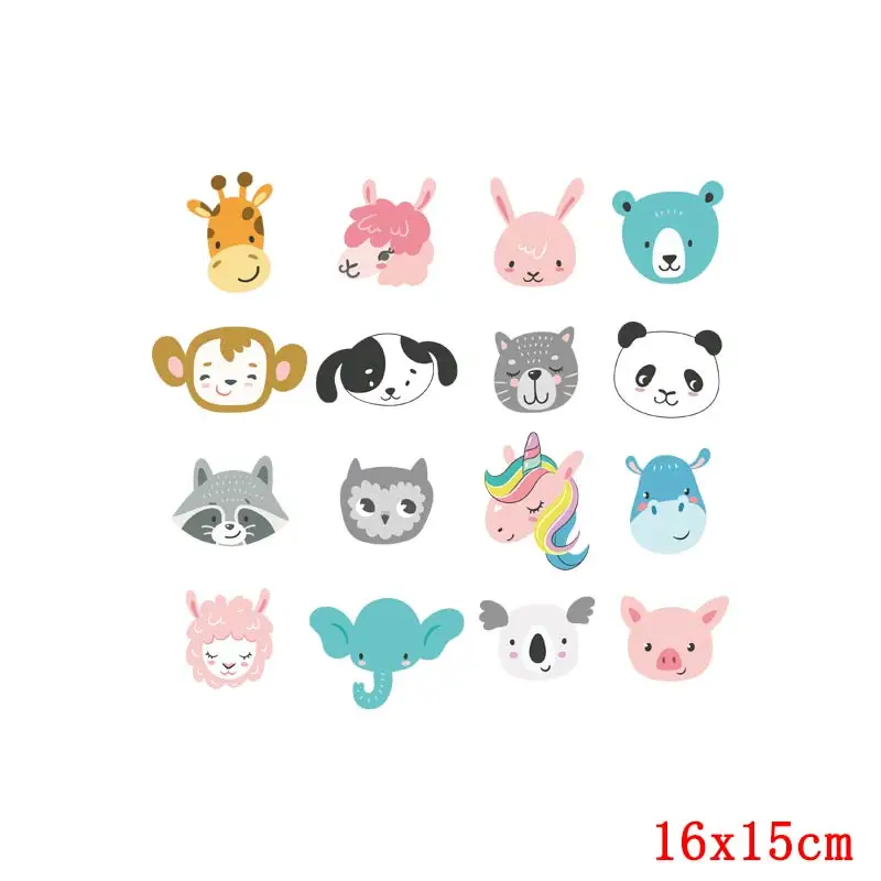 Термонаклейки на одежду с изображением маленьких животных кошек собак