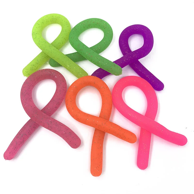 

TPR Elastic Noodles Colorful Fidget Toy Vent Noodles Antistress Hand Adult Children Baby Squeeze Sensory Toys Small Funny Gift