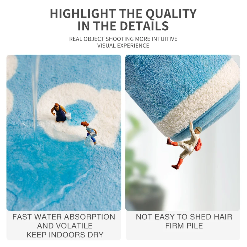 

Toilet Absorbent Mat for Entrance Bathroom Non-Slip Mat for Balcony Door Toilet carpet For Household Entrance Door Mat