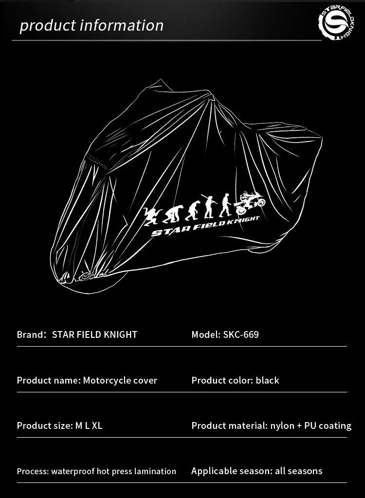 

Premium Motorcycle Cover Bike All Season Waterproof Dustproof UV Protective Outdoor Indoor Moto Scooter Motorbike Rain Cover