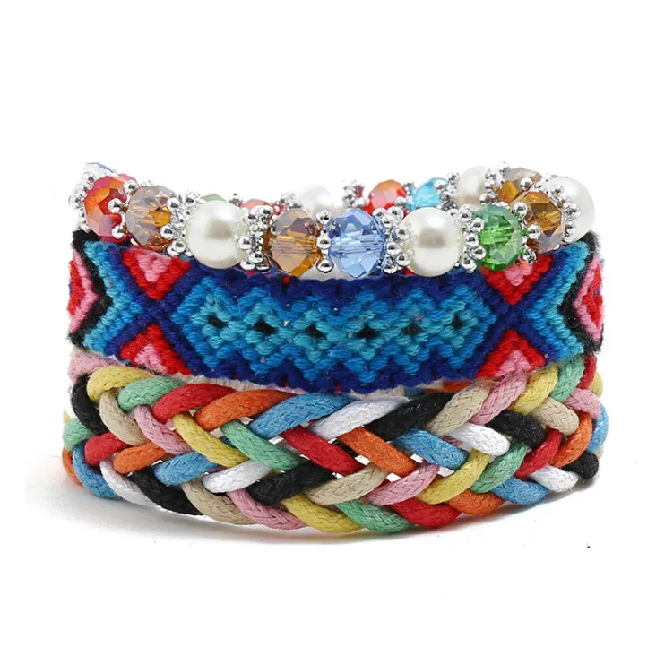 Богемные хрустальные браслеты и браслет в стиле бохо красочные стразы жемчужные