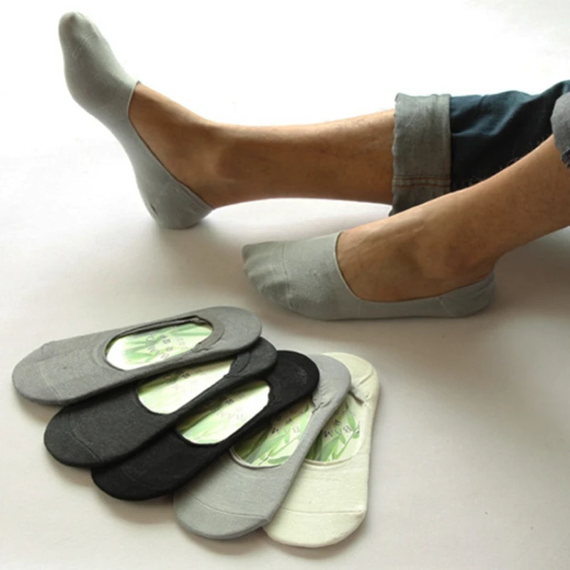 Носки невидимые мужские хлопковые силиконовые летние прочные без показа с