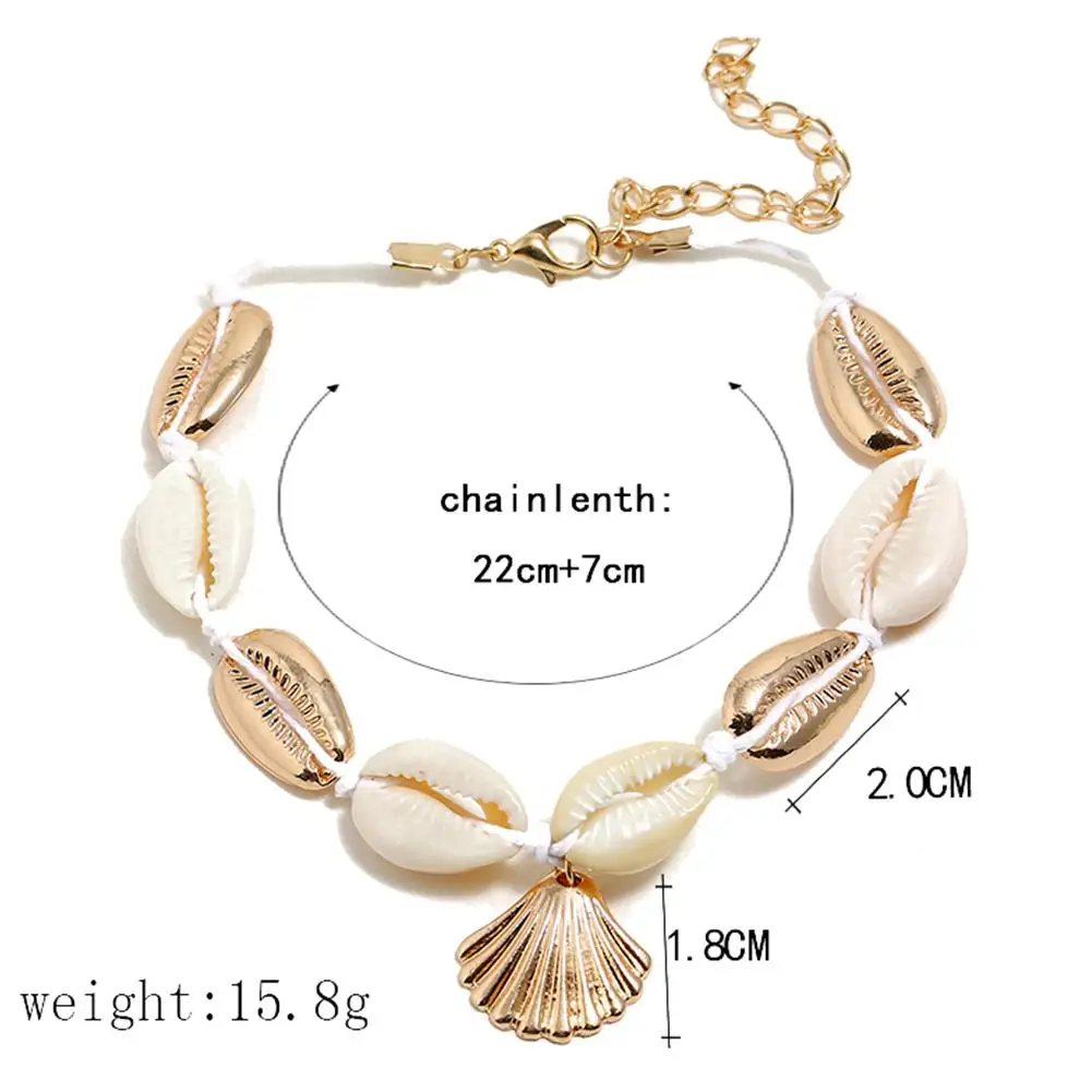 Женский простой гребешок ножной браслет из сплава ручной работы Национальный