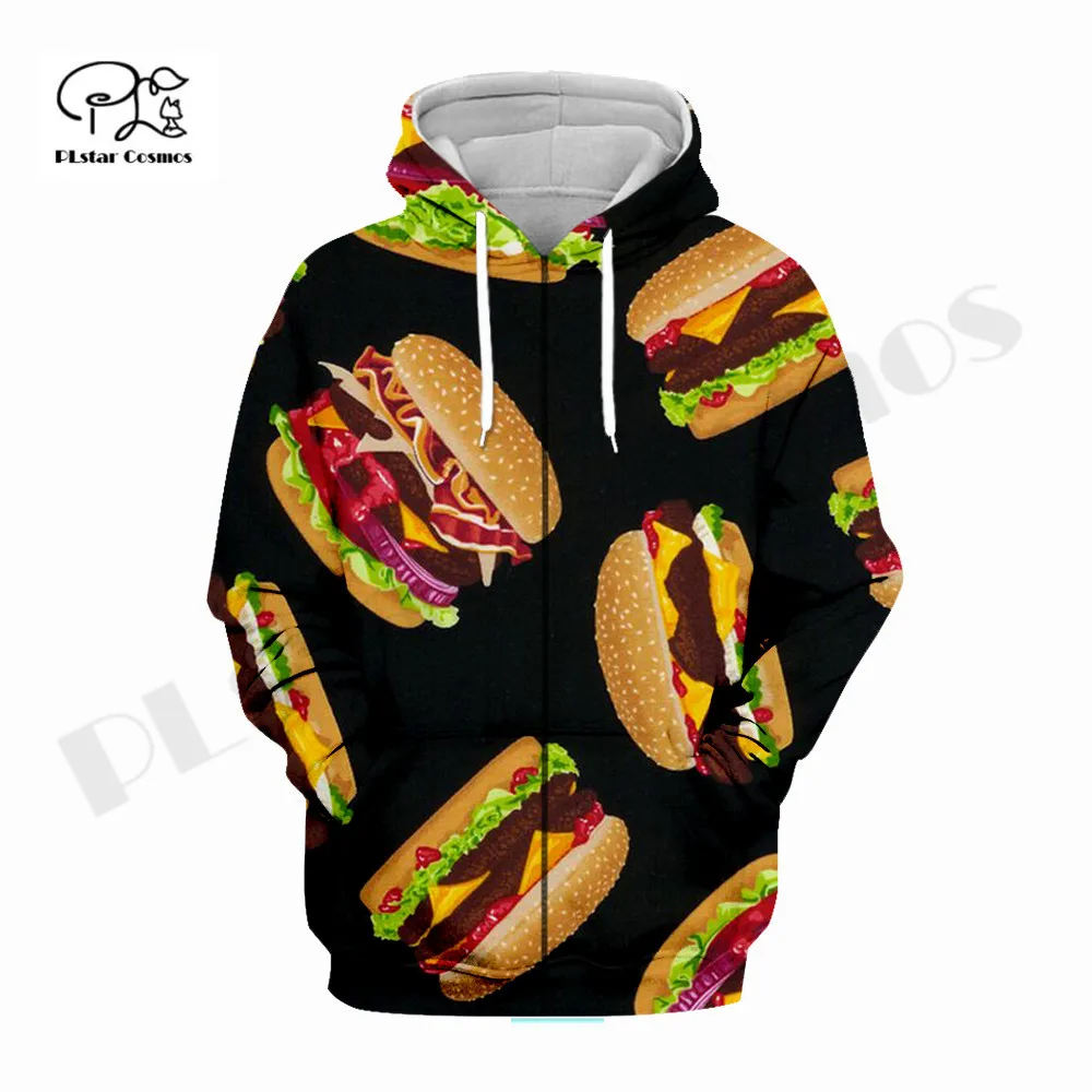 

PLstar Cosmos 3DPrint Newest Hamburger Food Funny Premium Awsome Unique Harajuku Streetwear Unisex Hoodie/SweatshirtZip Style-5