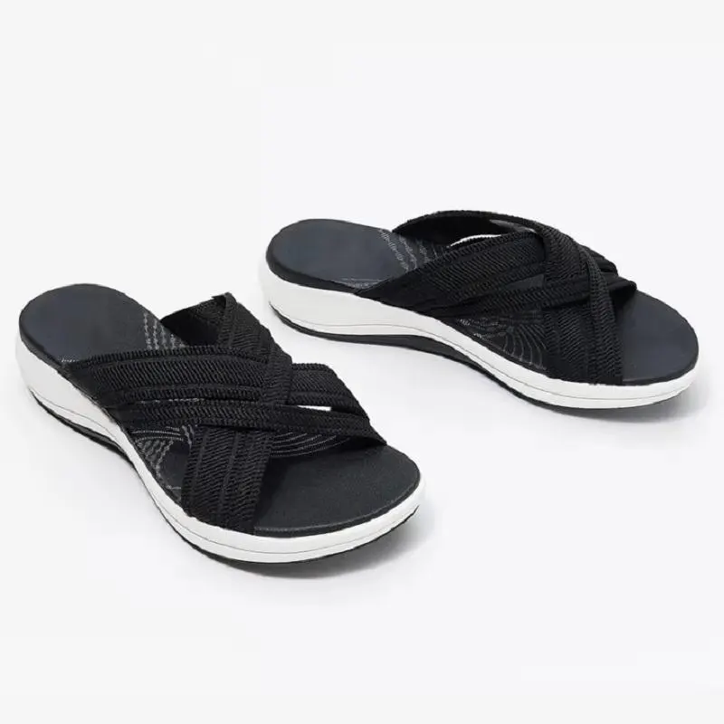 

Women Slippers 2021 Summer New Rome Retro Sandals Flat Casual Shoes Female Slip on Slides Woman Shoes Plus Size sandalias