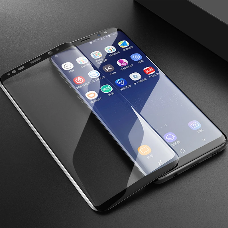 Стекло полное покрытие протектор экрана для samsung S7 edge S8 S9 Plus Galaxy изогнутая 6D