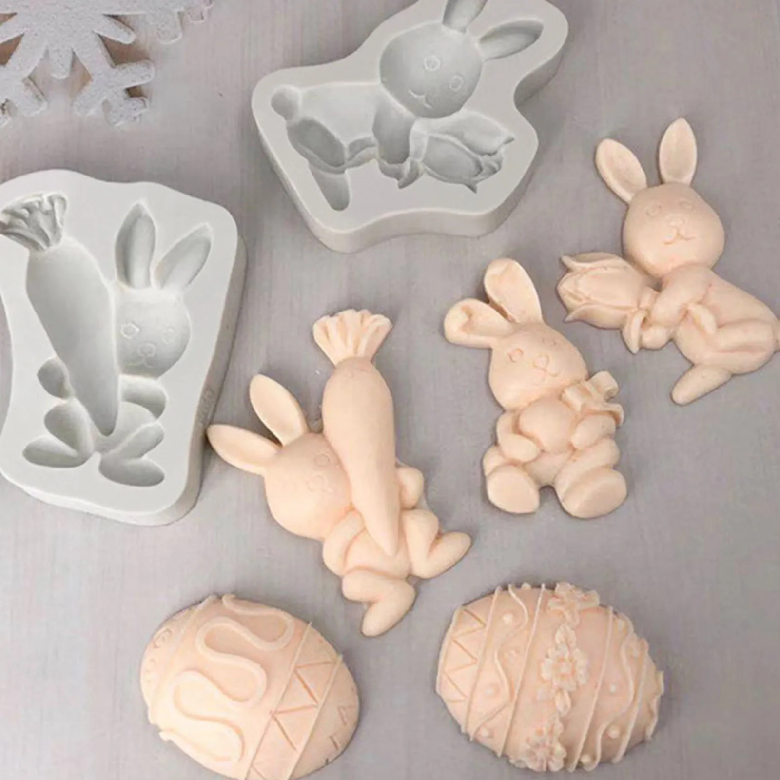 

2022 White Easter Eggs Rabbit Baking Cake Pudding Silicone Mold Food Grade DIY Chocolate Cake Baking Tool Kitchen Accessories