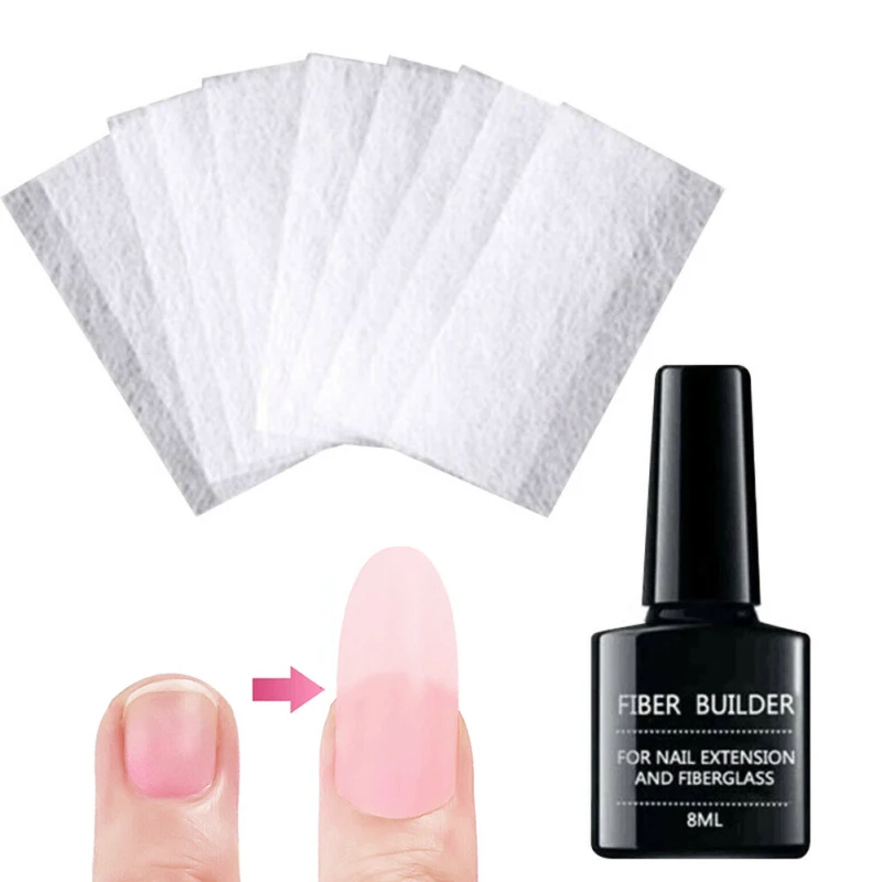 10 шт. шелковое стекловолокно для наращивания ногтей 8 мл волоконный гель Клей УФ
