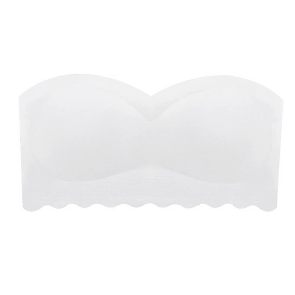 

Ice Silky Air Bra Strapless Non-slip Underwear Push Up Wirefree Bra Tube Tops SER88