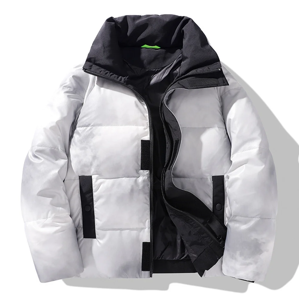 Covrlge Winter Men's Down Jacket New Stand-up Collar Loose Hong Kong Style Ins Tide Brand Tie-dye Down Jacket Coat Male MWY044