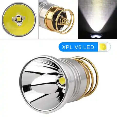 1-20 шт. 1000 люмен 26,5 мм 3V-8,4 V Светодиодный лампочки для фонарика Замена XPL V6 Гладкий рефлектор P60 для 6P C2 D2 G2 Z2 / 501B 502B