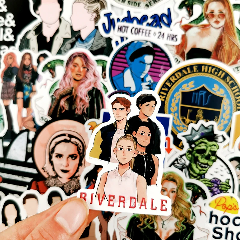 103050pcsset riverdale american tv series cartoon waterproof stickers for skateboard luggage scrapbook laptop motorcycle free global shipping