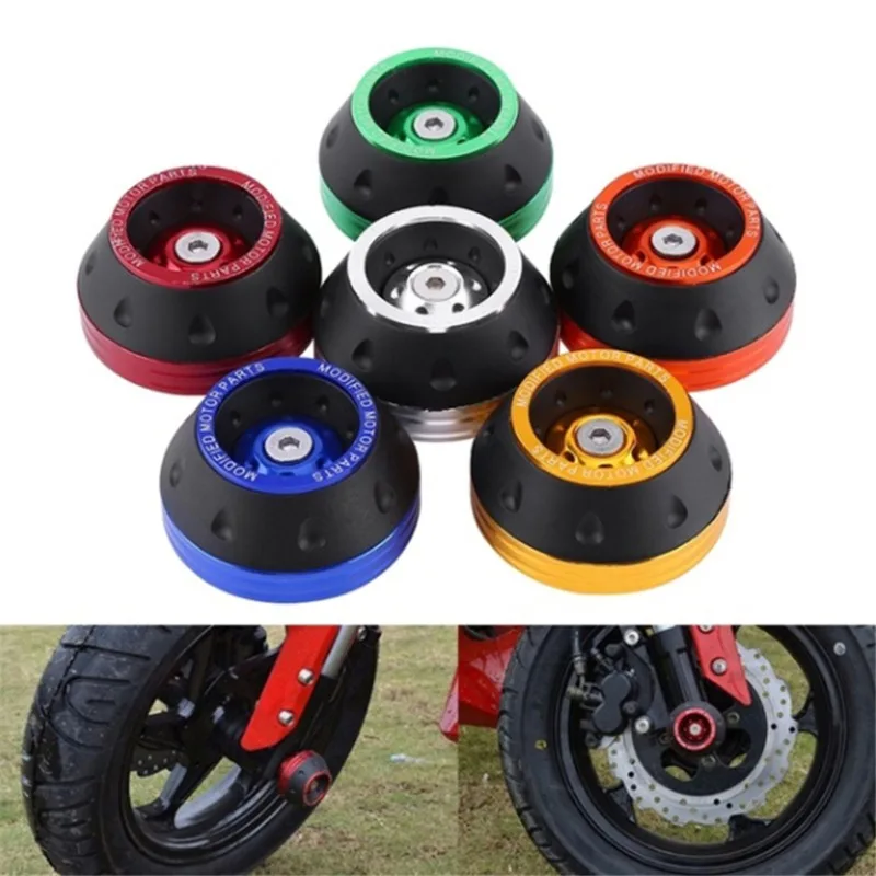

Wheel Protection Front Fork Wheel Frame Sliders Damping Falling Protection Tool Scooter 2 Pcs Car Motorcycle Accessories