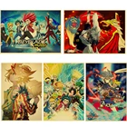 Винтажный постер Beyblade в стиле японской анимации, украшение для дома, крафтовый игровой постер, рисунок, настенные наклейки