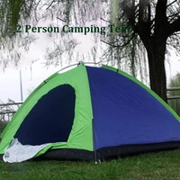 2 person tent ultralight single layer water resistance camping tent pu1500mm with carry bag hiking traveling fishing tent
