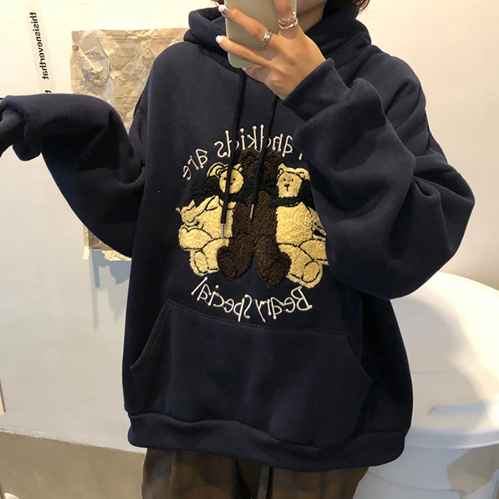 

Fanco Autumn and Winter Women 2020 New Korean Casual Hoodies Loose Long Sleeved Top Hooded Pullover Coat Fashionable Oversized