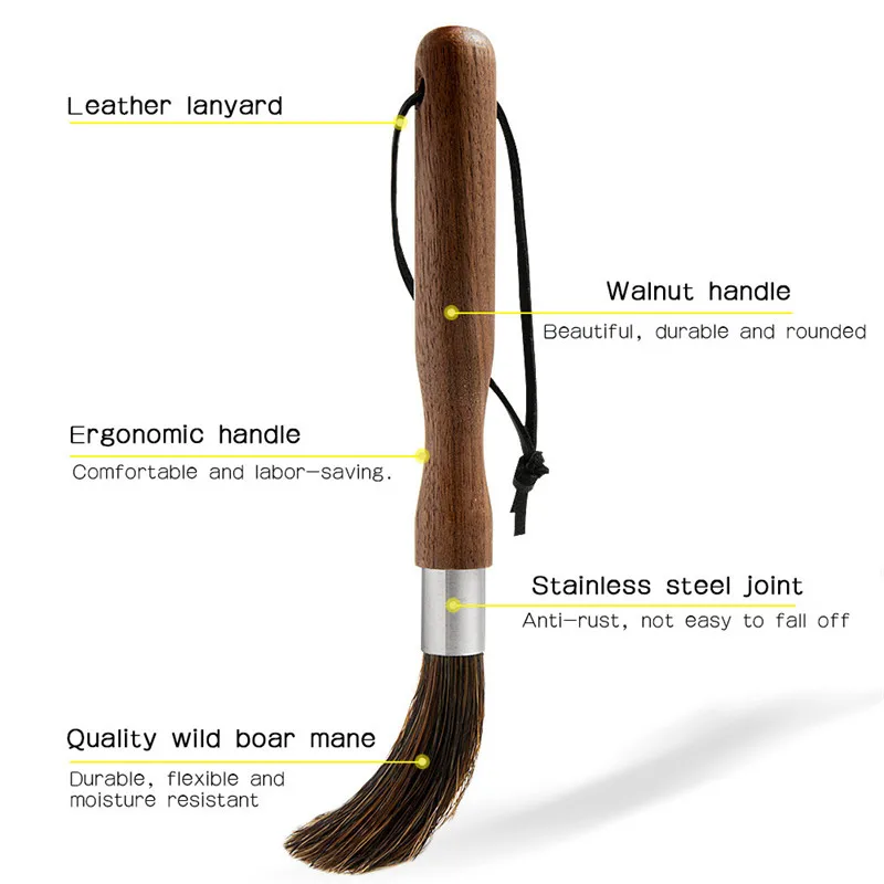 Щетка для чистки Кофемолки с натуральной щетиной шнур кофемашины щетка