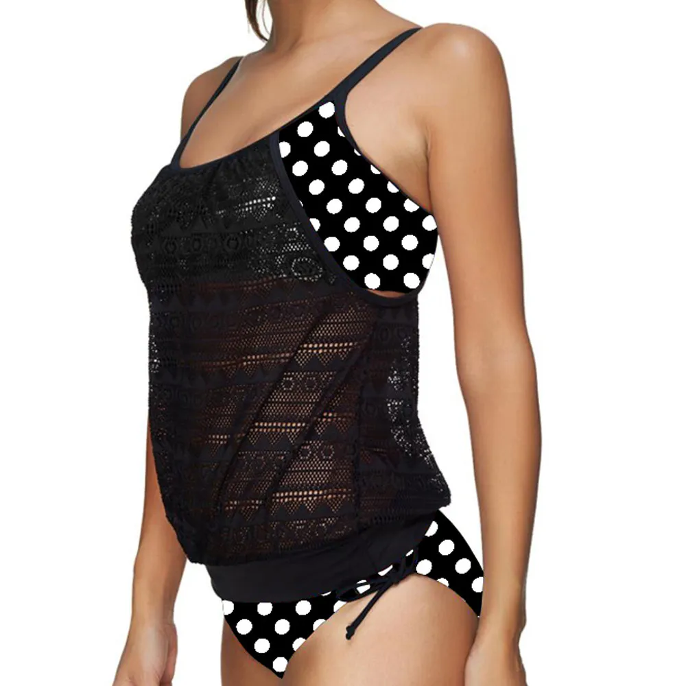 SAGACE летнее кружевное бикини с разрезом Женский костюм в стиле ретро принтом