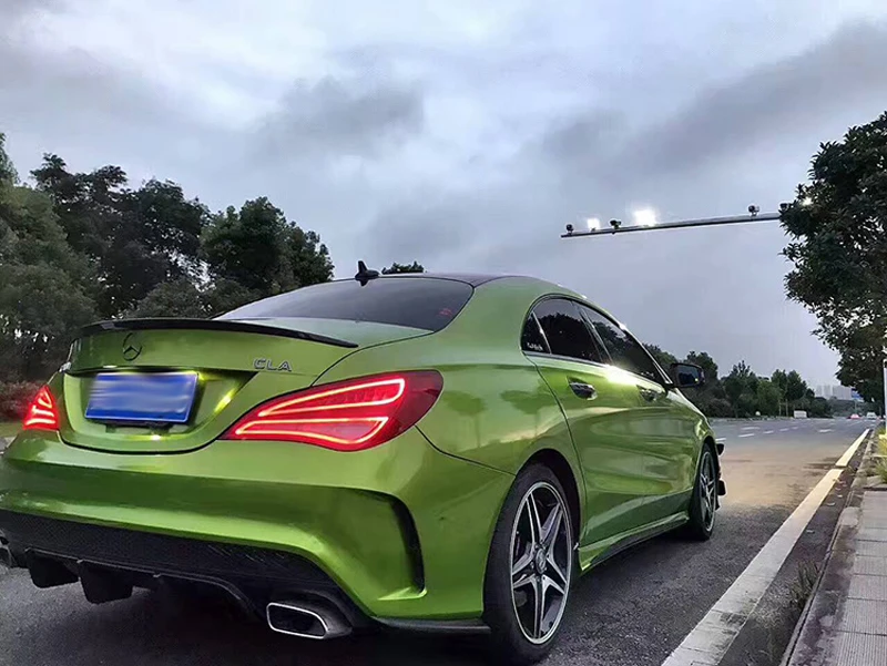 Подходит для M B CLA спойлер CLA45 W117 C117 ABS волокно задний багажник крылья бесцветный Cla