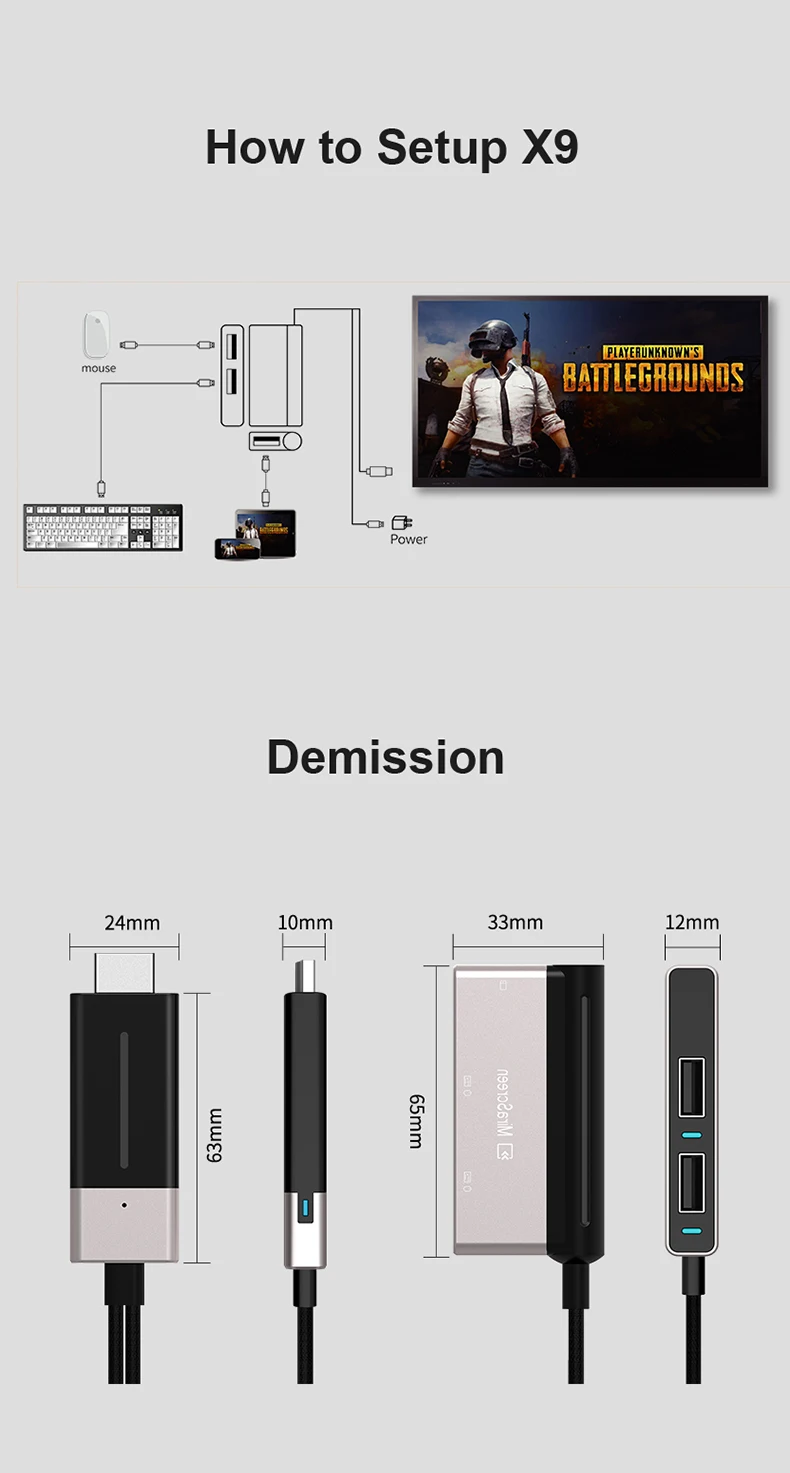 4K 60Hz Bluetooth PUBG контроллер мобильного телефона клавиатура мышь конвертер подключи и игровой адаптер для Android iOS смартфон к ПК