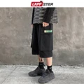 Шорты-карго LAPPSTER мужские с карманами, модные многофункциональные укороченные штаны в Корейском стиле, Ins, черные, уличная одежда, 5XL, лето 2020 - фото