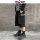 Шорты-карго LAPPSTER мужские в Корейском стиле, модные многофункциональные укороченные брюки Ins с карманами, уличная одежда, черные спортивные шорты 5XL, лето 2021