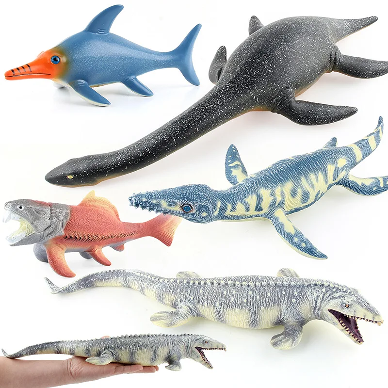 Гигантская океанская доисторическая sealife животные модель plesiosaur Ichthyosaur Mosasaurus