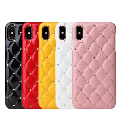 Роскошные клетчатые чехлы с заклепками для iPhone 11 Pro Max XR XS MAX X 8 7 6 6S Plus SE 2020 чехол из