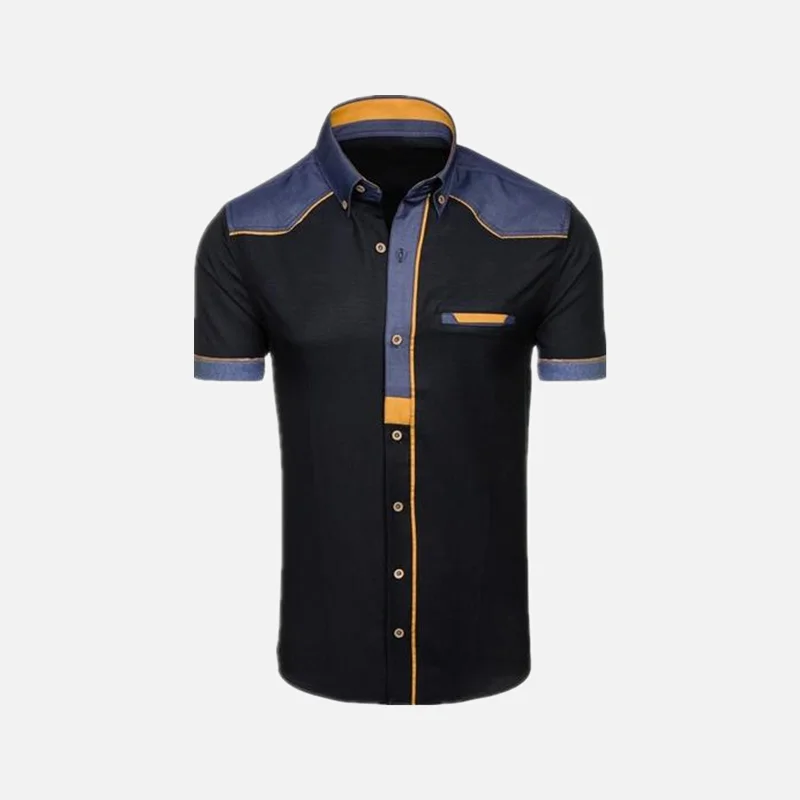 ZOGAA Men's Self-cultivation Exquisite Plaid Design Shirt