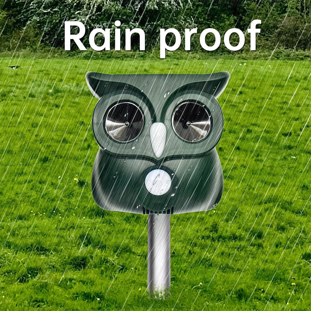 

Waterproof Outdoor Solar Animal Repeller Ultrasonic & Flashing Light with Motion Sensor Animal Repellent for Mice Squirrel Mole
