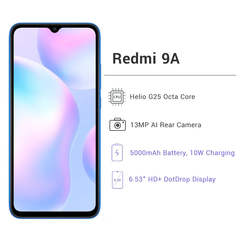 celular Xiaomi Redmi 9A smartphone Mobile Phone MTK Helio G25 Octa Core 6.53