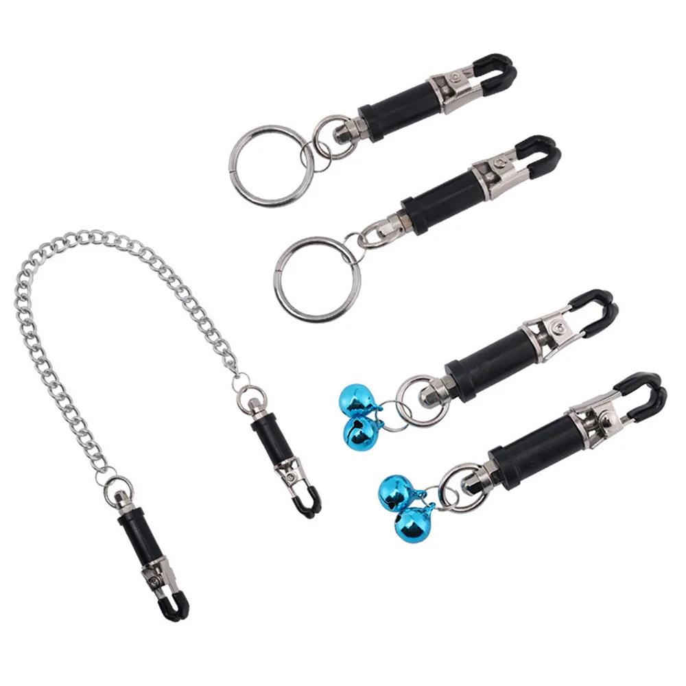 1 пара металлический колокол соски с цепочкой для флирта флирт садо-мазо