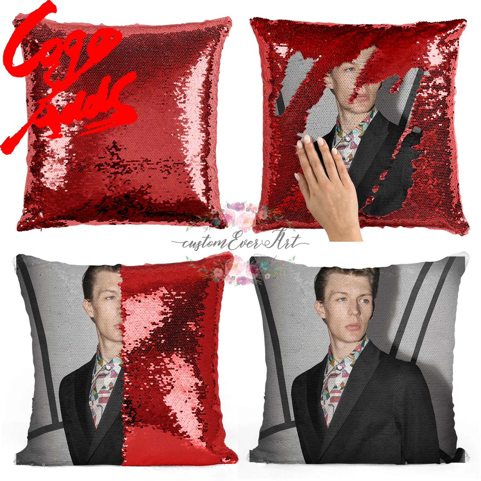 

Finnlay Davis sequin pillow | sequin Pillowcase | Two color pillow | gift for her | gift for him | pillow | magic pillow