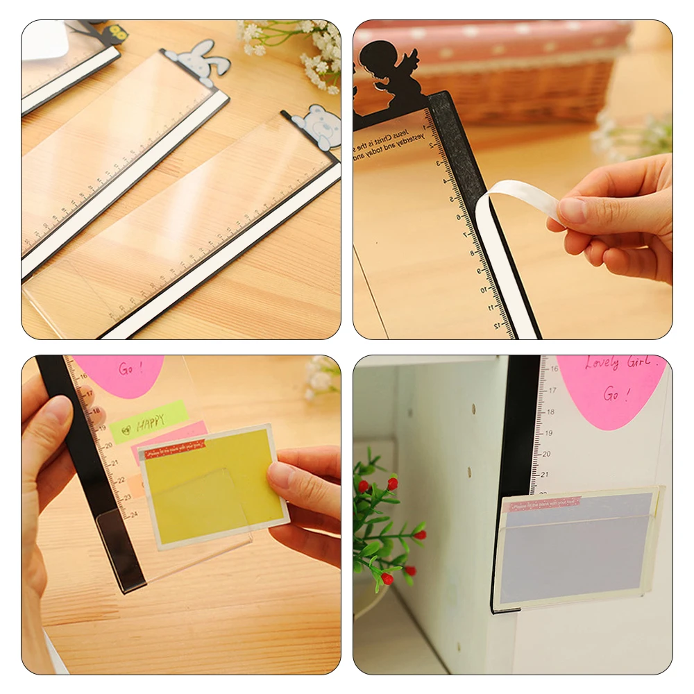 2PCS Computer Moniter Side Memo Pad Transparent Adhesive Board Monitor Carry Message Sticker Office PC Note Holders Tools | Дом и сад