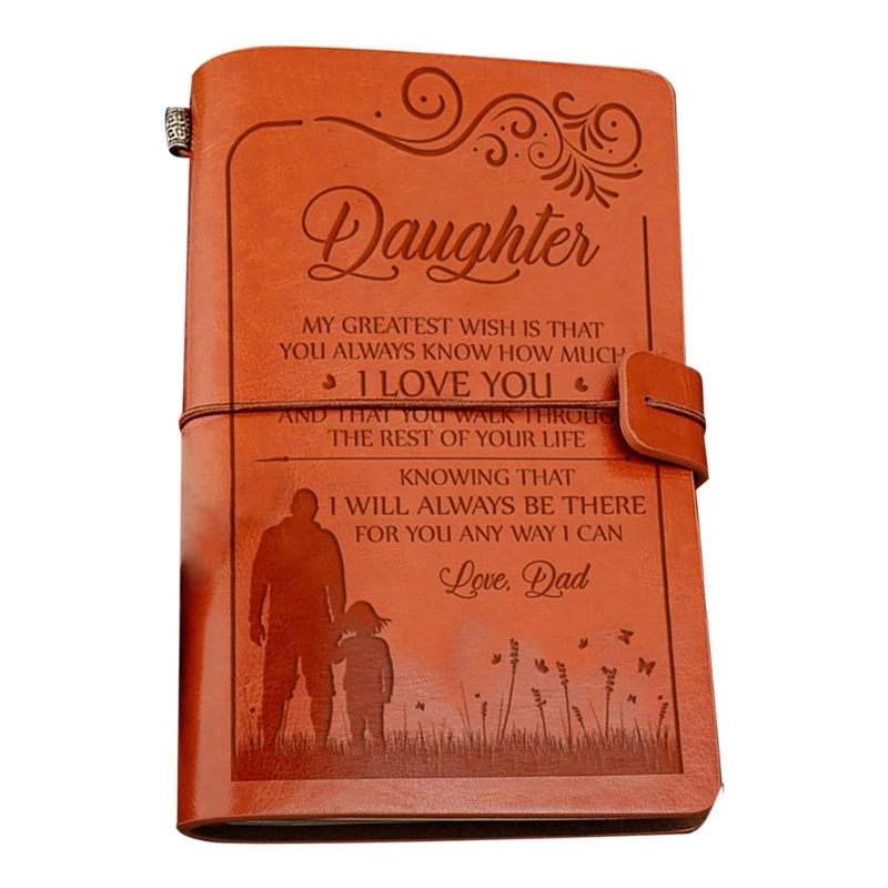 

2021 Hot Sale Leather Sketch Book Handmade Journal Notebook Diary Hand Account to My Daughter