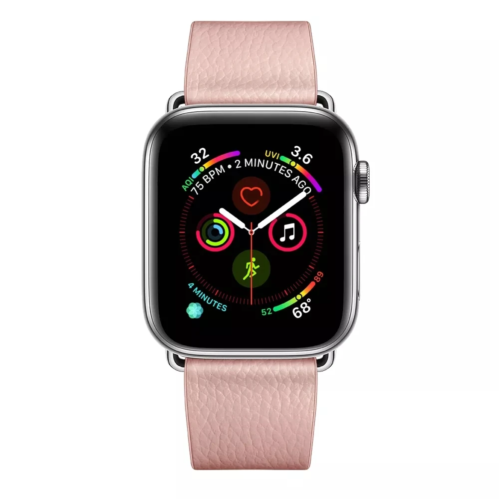 

High-quality Soft leather strap for Apple watch band 1 2 3 4 5 6 SE 44mm 40mm watchband for iWatch 42mm 38mm Bracelet Accessorie