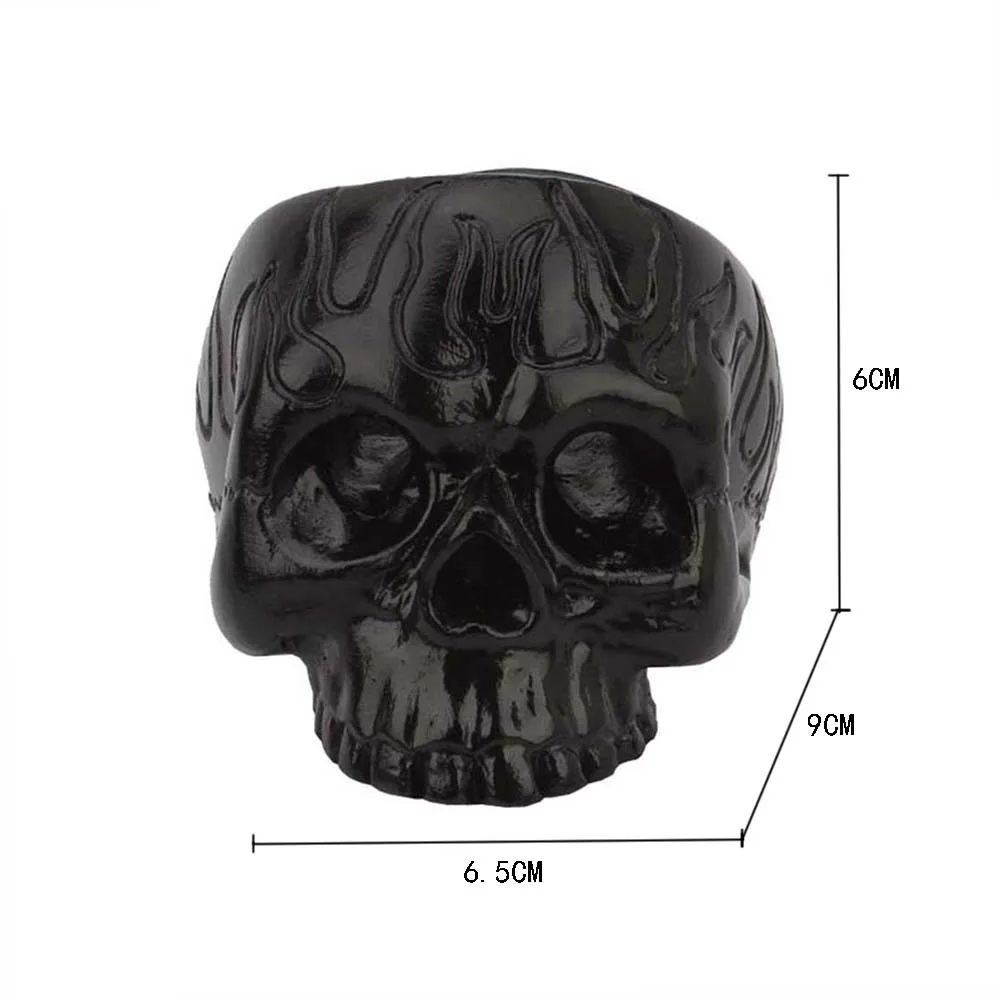 

Black Skull Candlestick Halloween Decoration Candle Stand Home Candle Holders Resin Desktop Ornaments Candlestick
