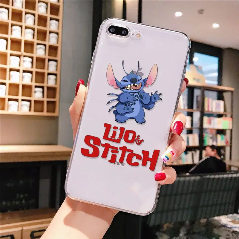 Yinuoda Lilo Ститч прозрачный ТПУ Мягкий силиконовый чехол для телефона iPhone 8 7 6 6S Plus X XS
