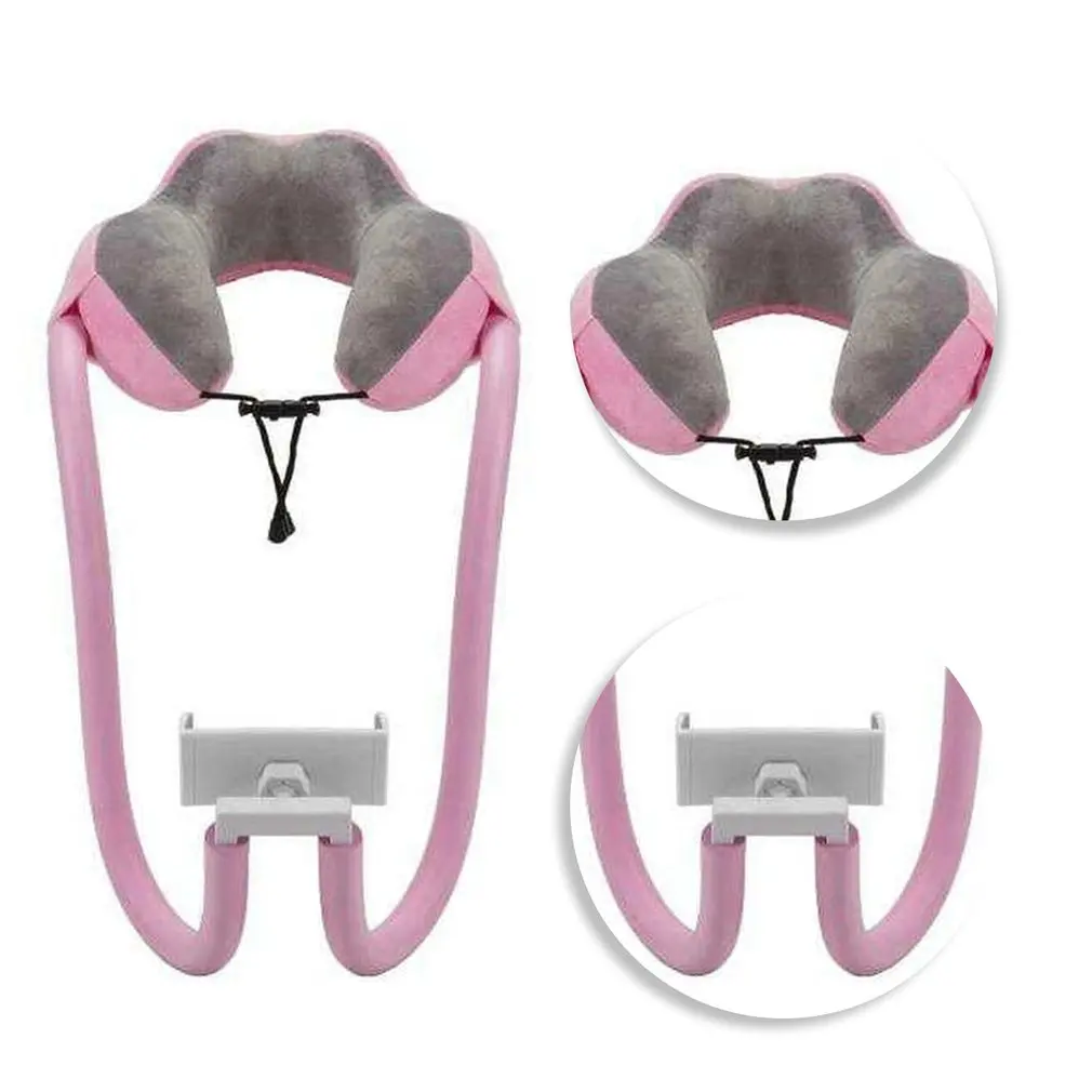 

2-in-1 U-shaped Pillow Lazy Stand Tablet Stand And Phone Gooseneck Memory Foam Nap Pillow Reading Stand