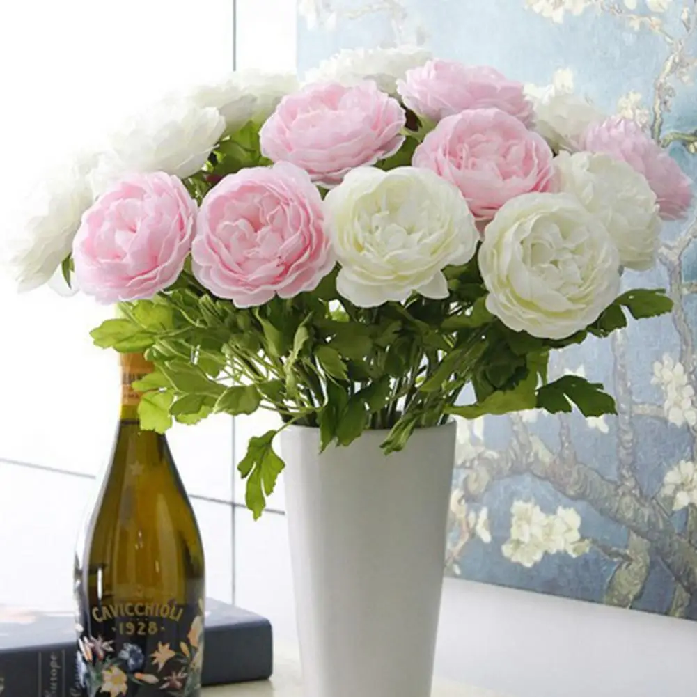 1 шт. искусственный Шелковый цветок пиона домашний декор для спальни свадьбы