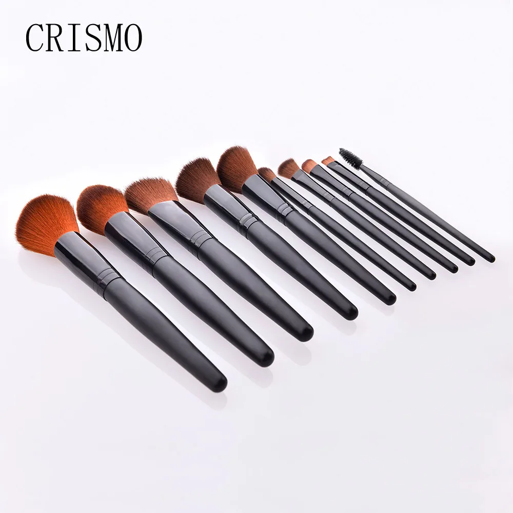 Набор синтетических кистей для макияжа 10 шт. | Красота и здоровье