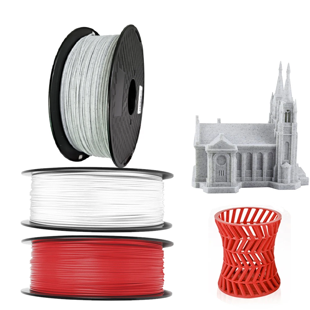 Нить для 3D принтера Pla 1000 г нить мраморного PLA 1 75 мм кг каменная красная белая