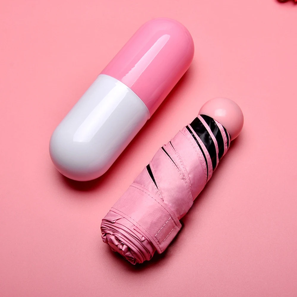 Мини-зонтик в капсулу легкий маленькие карманные зонтики складные компактные