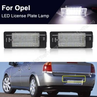 2x canbus white led license plate light for opel vectra c estate 2002 2003 2004 2005 2006 2007 2008 car rear number plate lamp