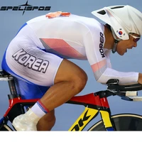 cycling skinsuit korea team olympic champion men long sleeve speedsuit bike triathlon one piece kit tri suit ciclismo jumpsuit