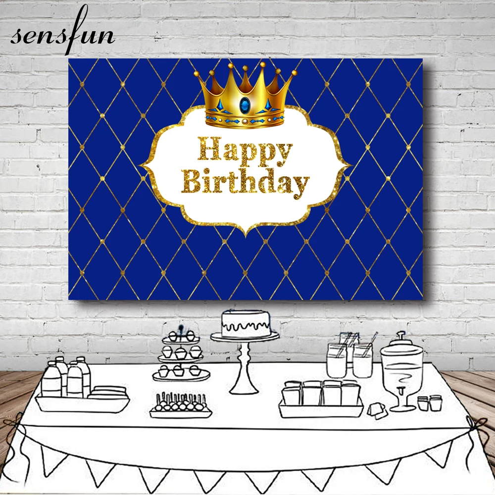 Sensfun с принтом Маленький принц королевский синий детского дня рождения