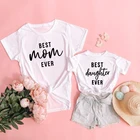 Рубашка для мамы и девочек, модная футболка с надписью Love, для детей, для мамы и дочери