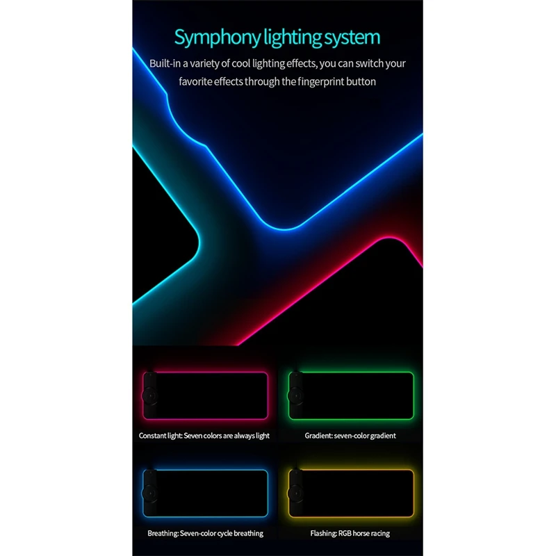 

Wireless Charging RGB Electric Mouse Pad Luminous Big Gaming Mouse Pad Computer Mousepad PC Desk Play Mat with Backlit